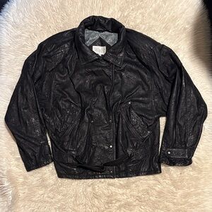 🖤80’s Black Leather Jacket